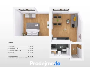 Prodej bytu 2+kk, Znojmo, Mikulášské náměstí, 39 m2