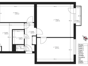 Prodej bytu 3+1, Chrudim - Chrudim III, U Stadionu, 74 m2