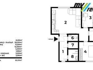 Prodej bytu 3+kk, Benátky nad Jizerou, 65 m2