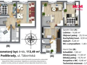 Prodej bytu 4+kk, Poděbrady - Poděbrady III, Táboritská, 113 m2