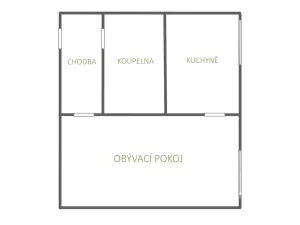 Pronájem bytu 1+1, Most, Růžová, 26 m2