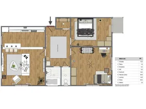 Prodej bytu 3+1, Praha - Břevnov, Patočkova, 82 m2