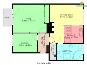 Pronájem bytu 3+kk, Praha - Košíře, Naskové, 80 m2