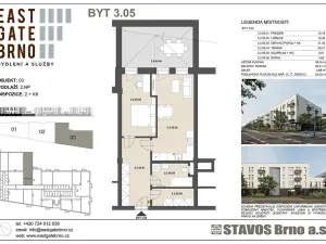 Prodej bytu 2+kk, Brno, 56 m2