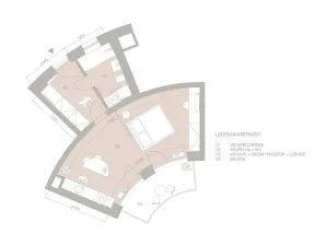 Prodej bytu 1+kk, Brno, Řepova, 42 m2