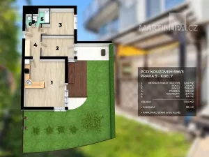 Prodej bytu 3+kk, Praha - Kbely, Pod Nouzovem, 70 m2