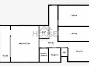Prodej bytu 3+1, Praha - Čimice, Chvatěrubská, 75 m2