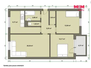 Prodej bytu 3+1, Kraslice, Pod nádražím, 68 m2