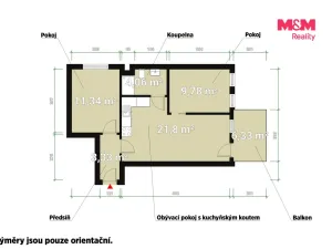 Pronájem bytu 3+kk, Praha - Zbraslav, Elišky Přemyslovny, 52 m2