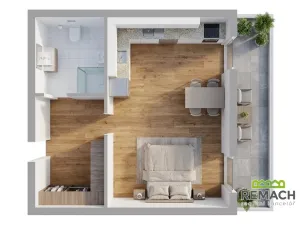 Pronájem bytu 1+kk, Uherské Hradiště, Zahrádky, 31 m2