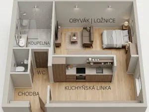 Pronájem bytu 2+kk, Moravská Třebová - Předměstí, Olomoucká, 43 m2