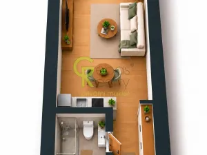Pronájem bytu 1+kk, Praha - Libeň, Ocelářská, 35 m2