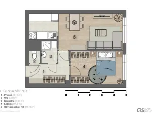 Pronájem bytu 2+kk, Praha - Háje, Plickova, 42 m2