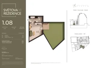 Prodej bytu 1+kk, Praha - Libeň, Světova, 29 m2