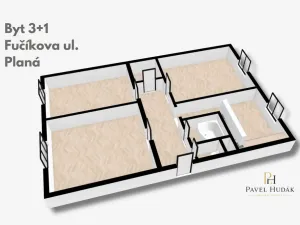 Prodej bytu 3+1, Planá, Fučíkova, 63 m2