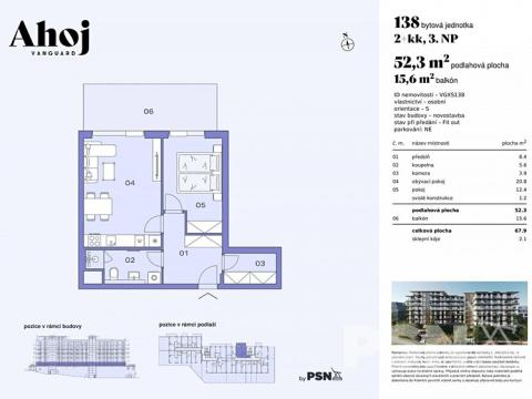 Prodej bytu 2+kk, Praha - Modřany, Československého exilu, 52 m2