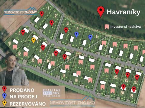 Prodej pozemku pro bydlení, Havraníky, 955 m2