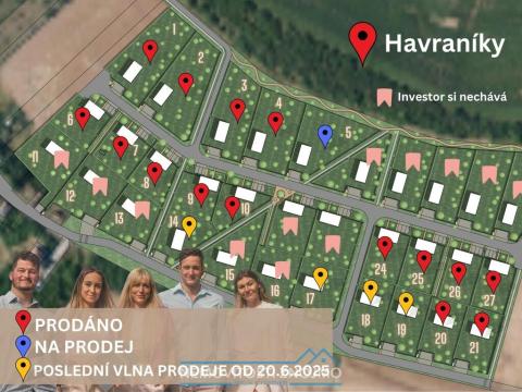 Prodej pozemku pro bydlení, Havraníky, 1024 m2