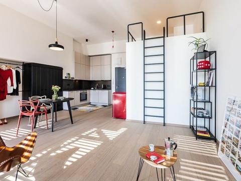 Pronájem bytu 1+kk, Praha - Holešovice, V háji, 53 m2