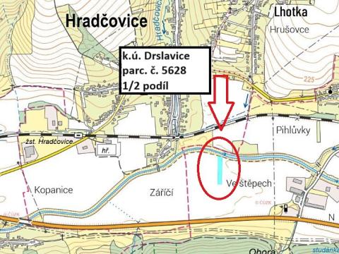 Prodej zemědělské půdy, Drslavice, 1834 m2