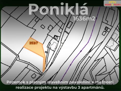 Prodej pozemku pro bydlení, Poniklá, 1636 m2