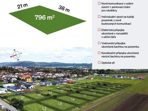 Prodej pozemku pro bydlení, Lipník nad Bečvou, Martina Zeberského, 796 m2