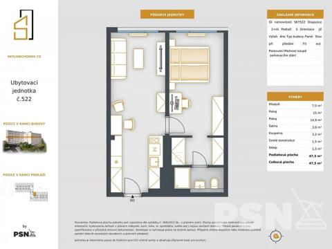 Prodej bytu 2+kk, Praha - Chodov, Čenětická, 48 m2