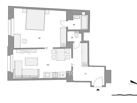 Prodej bytu 2+kk, Praha - Vršovice, Přípotoční, 54 m2