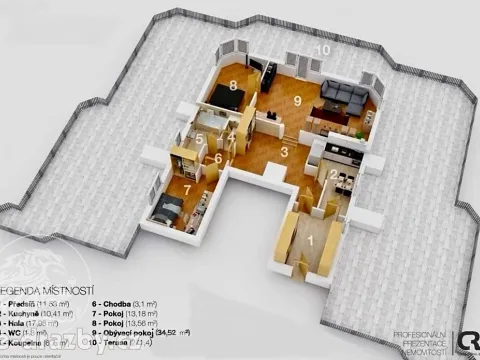 Prodej bytu 3+1, Praha - Stodůlky, Volutová, 112 m2