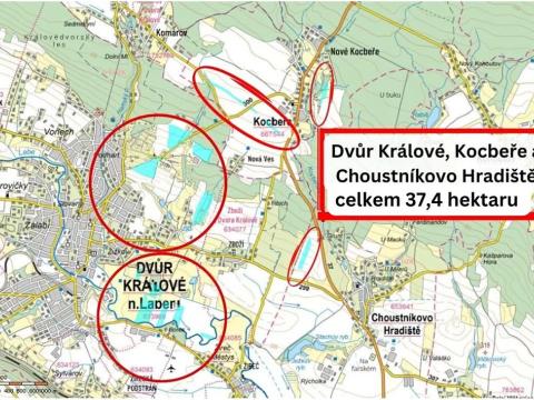 Prodej pole, Dvůr Králové nad Labem, 373659 m2