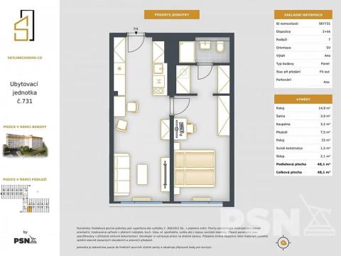 Prodej bytu 2+kk, Praha - Chodov, Čenětická, 48 m2