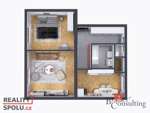 Prodej bytu 2+1, 58 m2