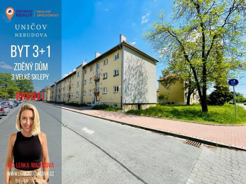 Prodej bytu 3+1, Uničov, Nerudova, 77 m2