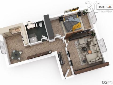 Prodej bytu 2+1, Vsetín, U Hřiště, 50 m2