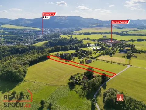 Prodej louky, Chrastava - Horní Chrastava, Frýdlantská, 7126 m2