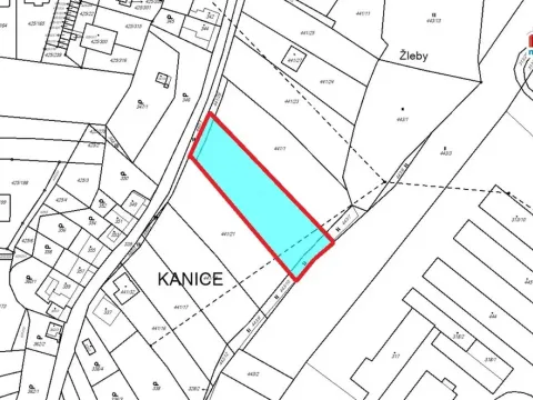 Prodej pozemku pro bydlení, Kanice, 2156 m2