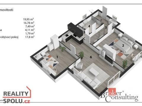 Pronájem bytu 3+kk, Brandýs nad Labem-Stará Boleslav, 69 m2