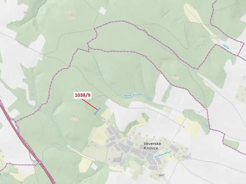 Dražba lesa, Veverské Knínice, 2213 m2