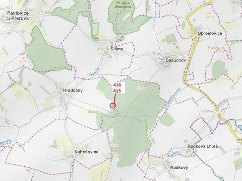 Dražba lesa, Hradčany-Kobeřice, 975 m2