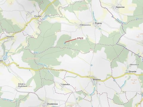 Dražba lesa, Psárov, 4568 m2