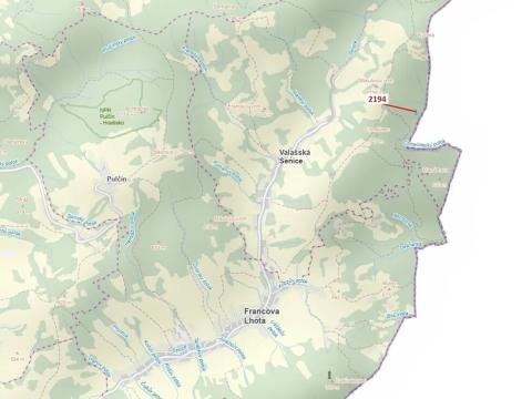 Dražba lesa, Valašská Senice, 1662 m2