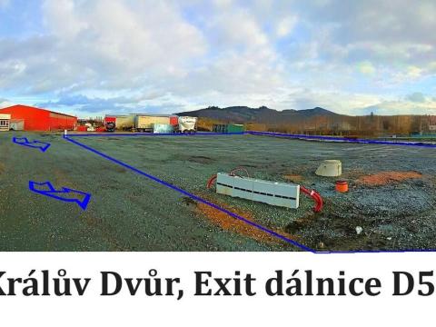 Pronájem komerčního pozemku, Králův Dvůr, Průmyslová, 1000 m2