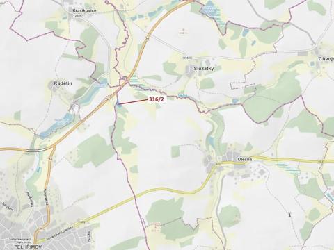 Dražba louky, Olešná, 3211 m2