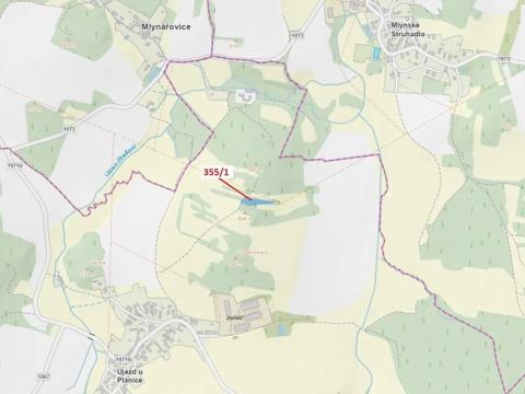 Dražba lesa, Újezd u Plánice, 2439 m2