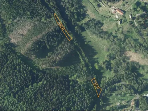 Dražba pozemku, Jívka, 1825 m2