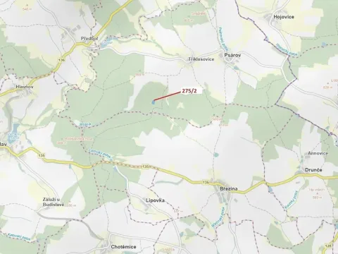 Dražba lesa, Psárov, 4568 m2