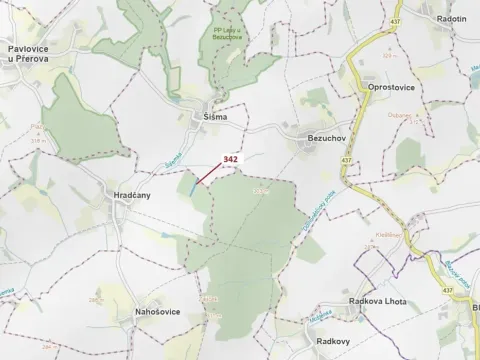 Dražba lesa, Hradčany-Kobeřice, 5428 m2