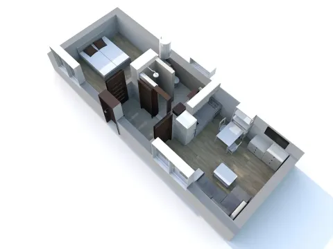 Pronájem bytu 2+kk, Ostřetín, 31 m2