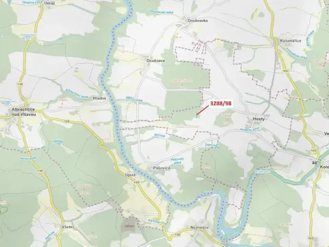 Dražba lesa, Hosty, 1685 m2