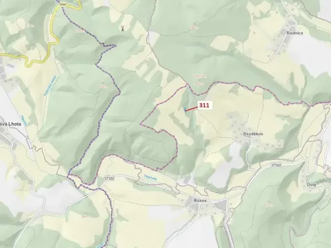 Dražba louky, Bouzov, 1043 m2